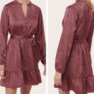 NEW Loft pink leopard print dress. NWT. Size XXS.